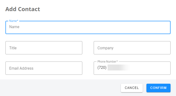 The New Contact form